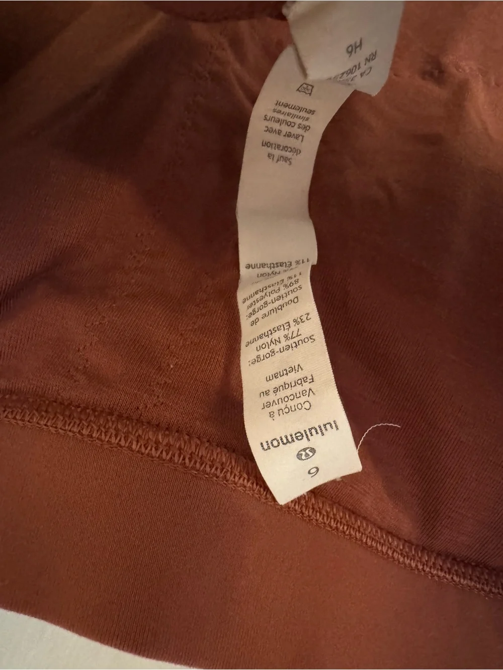Lululemon Rust Sports Bra - Picture 3 of 3